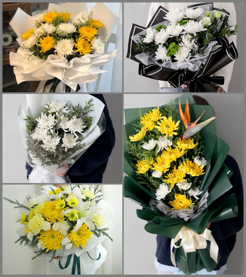 山东济宁曲阜市陵城镇西宫村白事花束代送